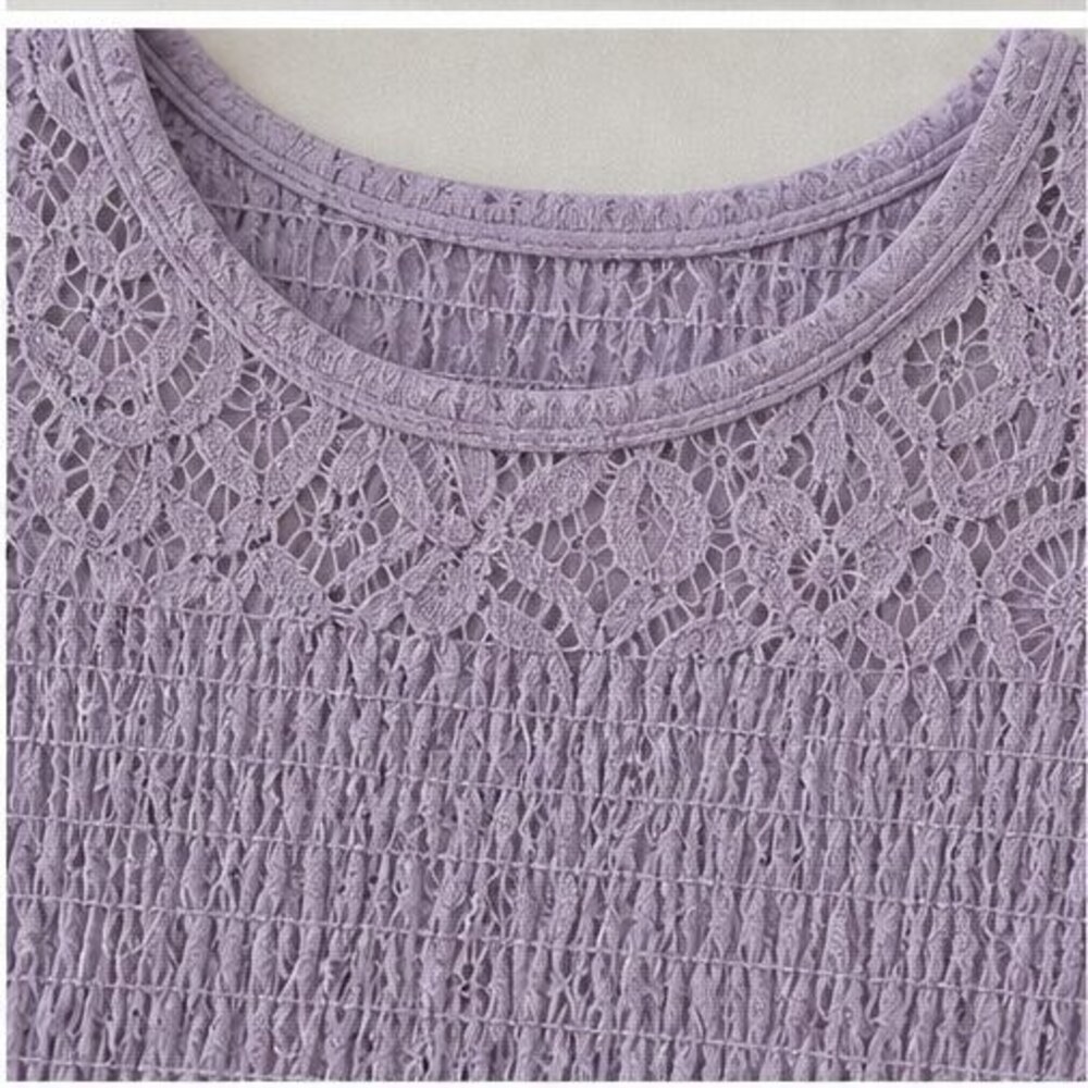 Lilac Ruffle Blouse - Picture 4 of 6